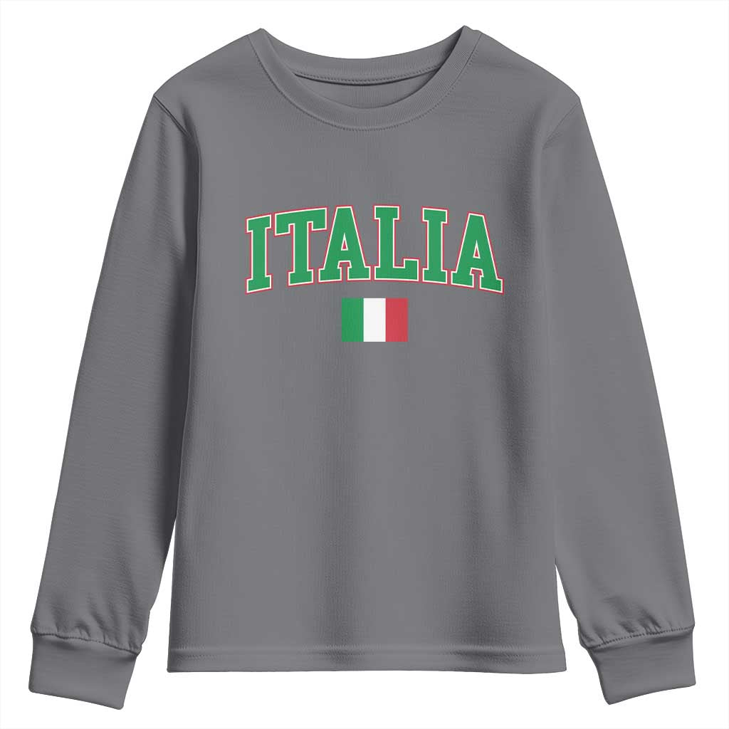 Vintage Italia Youth Sweatshirt Print Retro Varsity Italian Apparel - Wonder Print Shop