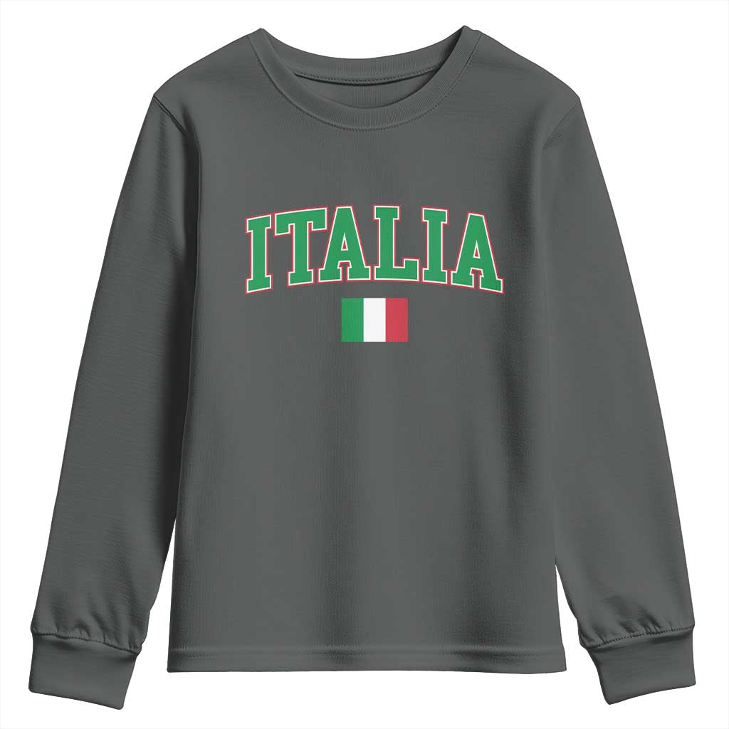 Vintage Italia Youth Sweatshirt Print Retro Varsity Italian Apparel - Wonder Print Shop