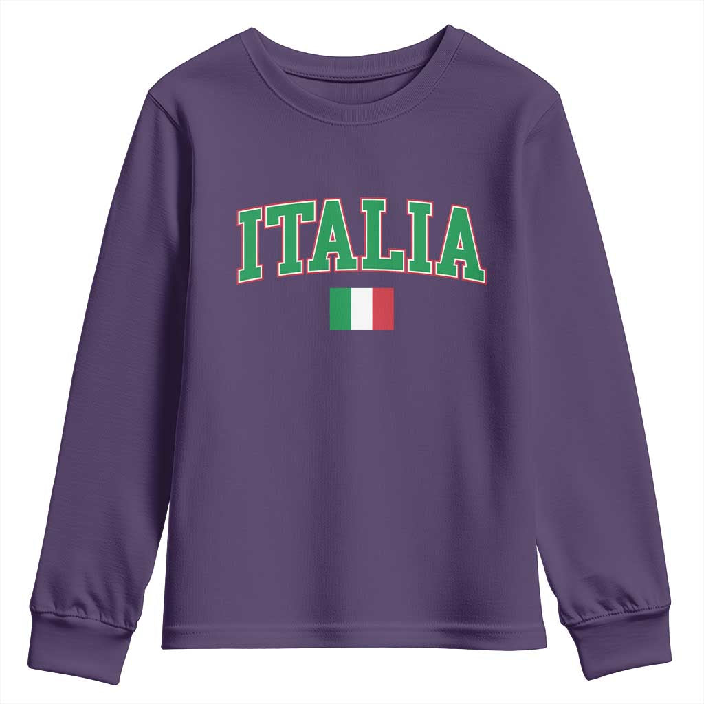 Vintage Italia Youth Sweatshirt Print Retro Varsity Italian Apparel - Wonder Print Shop