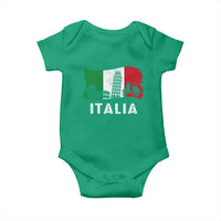 Italian Flag Baby Onesie Distressed Style Pisa Tower Colosseum Classic Scooter - Wonder Print Shop