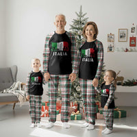 Italian Flag Plaid Pajama Set Distressed Style Pisa Tower Colosseum Classic Scooter - Wonder Print Shop