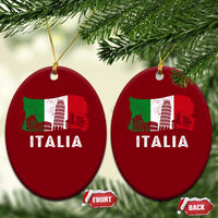 Italian Flag Ceramic Ornament Distressed Style Pisa Tower Colosseum Classic Scooter - Wonder Print Shop
