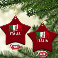 Italian Flag Ceramic Ornament Distressed Style Pisa Tower Colosseum Classic Scooter - Wonder Print Shop