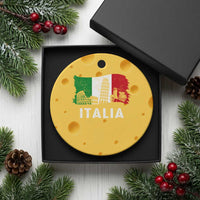 Italian Flag Ceramic Ornament Distressed Style Pisa Tower Colosseum Classic Scooter - Wonder Print Shop
