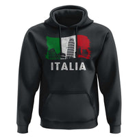 Italian Flag Hoodie Distressed Style Pisa Tower Colosseum Classic Scooter - Wonder Print Shop