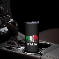 Italian Flag Skinny Tumbler Distressed Style Pisa Tower Colosseum Classic Scooter - Wonder Print Shop