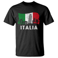 Italian Flag T Shirt Distressed Style Pisa Tower Colosseum Classic Scooter - Wonder Print Shop