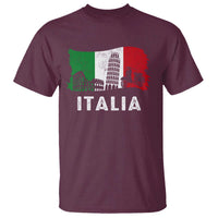 Italian Flag T Shirt Distressed Style Pisa Tower Colosseum Classic Scooter - Wonder Print Shop