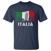 Italian Flag T Shirt Distressed Style Pisa Tower Colosseum Classic Scooter - Wonder Print Shop