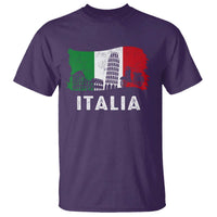 Italian Flag T Shirt Distressed Style Pisa Tower Colosseum Classic Scooter - Wonder Print Shop