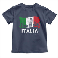 Italian Flag Toddler T Shirt Distressed Style Pisa Tower Colosseum Classic Scooter - Wonder Print Shop