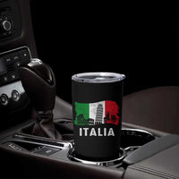Italian Flag Tumbler Cup Distressed Style Pisa Tower Colosseum Classic Scooter - Wonder Print Shop