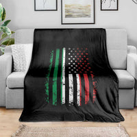 Italian American Flag Throw Blanket Retro Italian Family Italy Flag - Wonder Print Shop