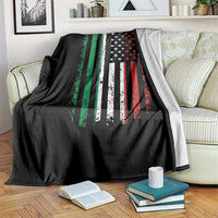 Italian American Flag Throw Blanket Retro Italian Family Italy Flag - Wonder Print Shop