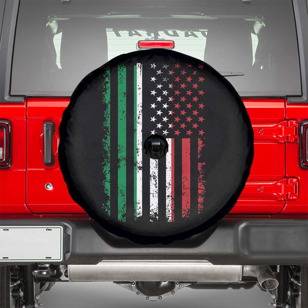Italian American Flag Spare Tire Cover Retro Italian Family Italy Flag - Wonder Print Shop
