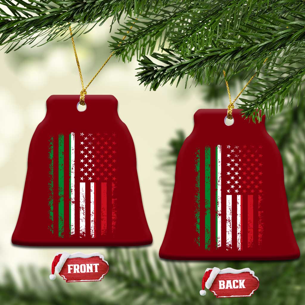 Italian American Flag Ceramic Ornament Retro Italian Family Italy Flag - Wonder Print Shop