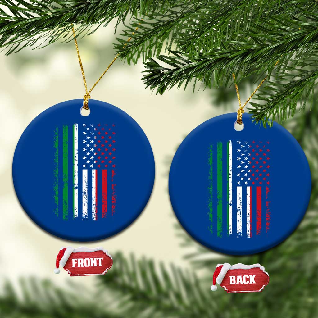 Italian American Flag Ceramic Ornament Retro Italian Family Italy Flag - Wonder Print Shop