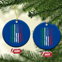 Italian American Flag Ceramic Ornament Retro Italian Family Italy Flag - Wonder Print Shop