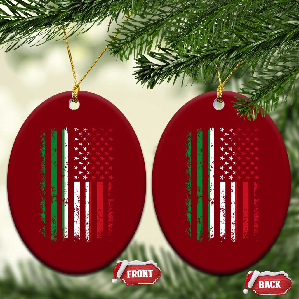 Italian American Flag Ceramic Ornament Retro Italian Family Italy Flag - Wonder Print Shop