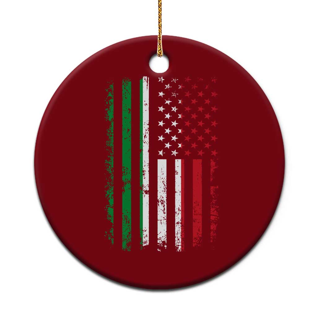 Italian American Flag Ceramic Ornament Retro Italian Family Italy Flag - Wonder Print Shop