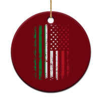 Italian American Flag Ceramic Ornament Retro Italian Family Italy Flag - Wonder Print Shop