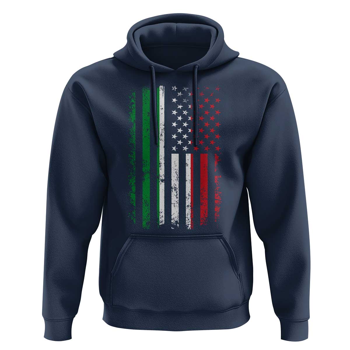 Italian American Flag Hoodie Retro Italian Family Italy Flag - Wonder Print Shop
