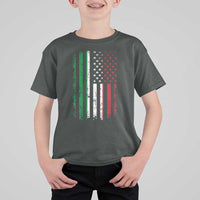 Italian American Flag T Shirt For Kid Retro Italian Family Italy Flag - Wonder Print Shop
