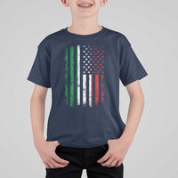 Italian American Flag T Shirt For Kid Retro Italian Family Italy Flag - Wonder Print Shop