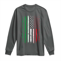 Italian American Flag Long Sleeve Shirt Retro Italian Family Italy Flag - Wonder Print Shop