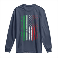 Italian American Flag Long Sleeve Shirt Retro Italian Family Italy Flag - Wonder Print Shop