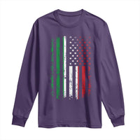 Italian American Flag Long Sleeve Shirt Retro Italian Family Italy Flag - Wonder Print Shop