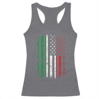 Italian American Flag Racerback Tank Top Retro Italian Family Italy Flag - Wonder Print Shop