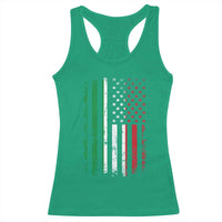 Italian American Flag Racerback Tank Top Retro Italian Family Italy Flag - Wonder Print Shop