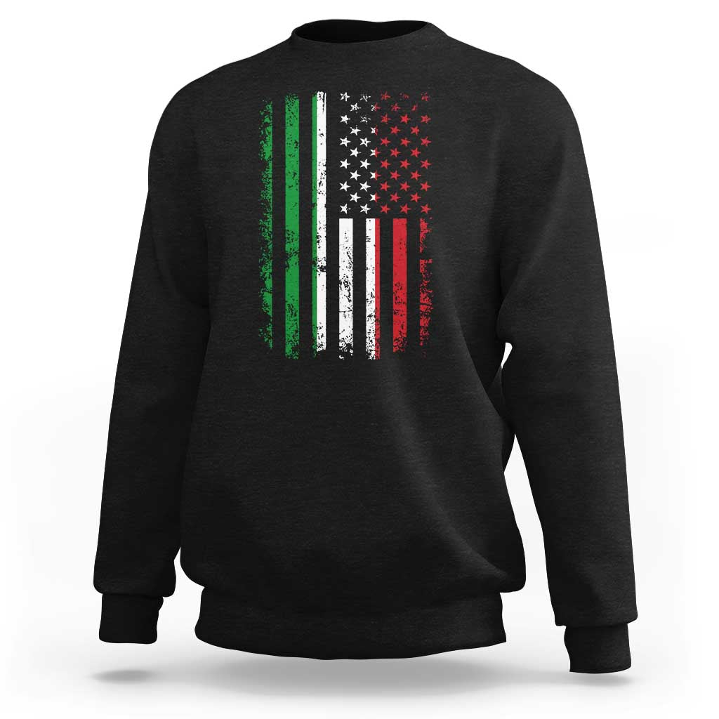 Italian American Flag Sweatshirt Retro Italian Family Italy Flag - Wonder Print Shop