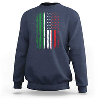 Italian American Flag Sweatshirt Retro Italian Family Italy Flag - Wonder Print Shop