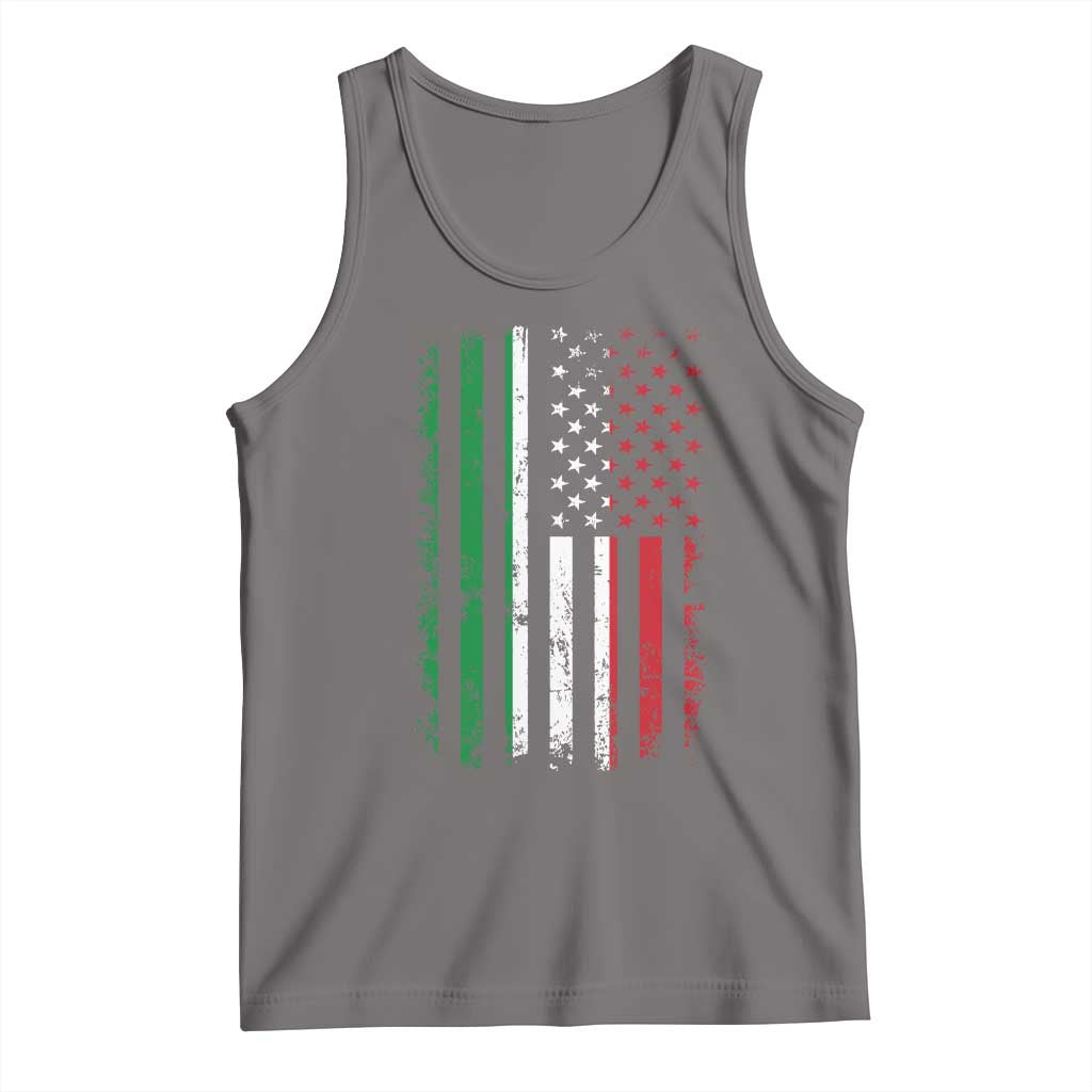 Italian American Flag Tank Top Retro Italian Family Italy Flag - Wonder Print Shop