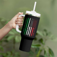 Italian American Flag Tumbler With Handle Retro Italian Family Italy Flag - Wonder Print Shop