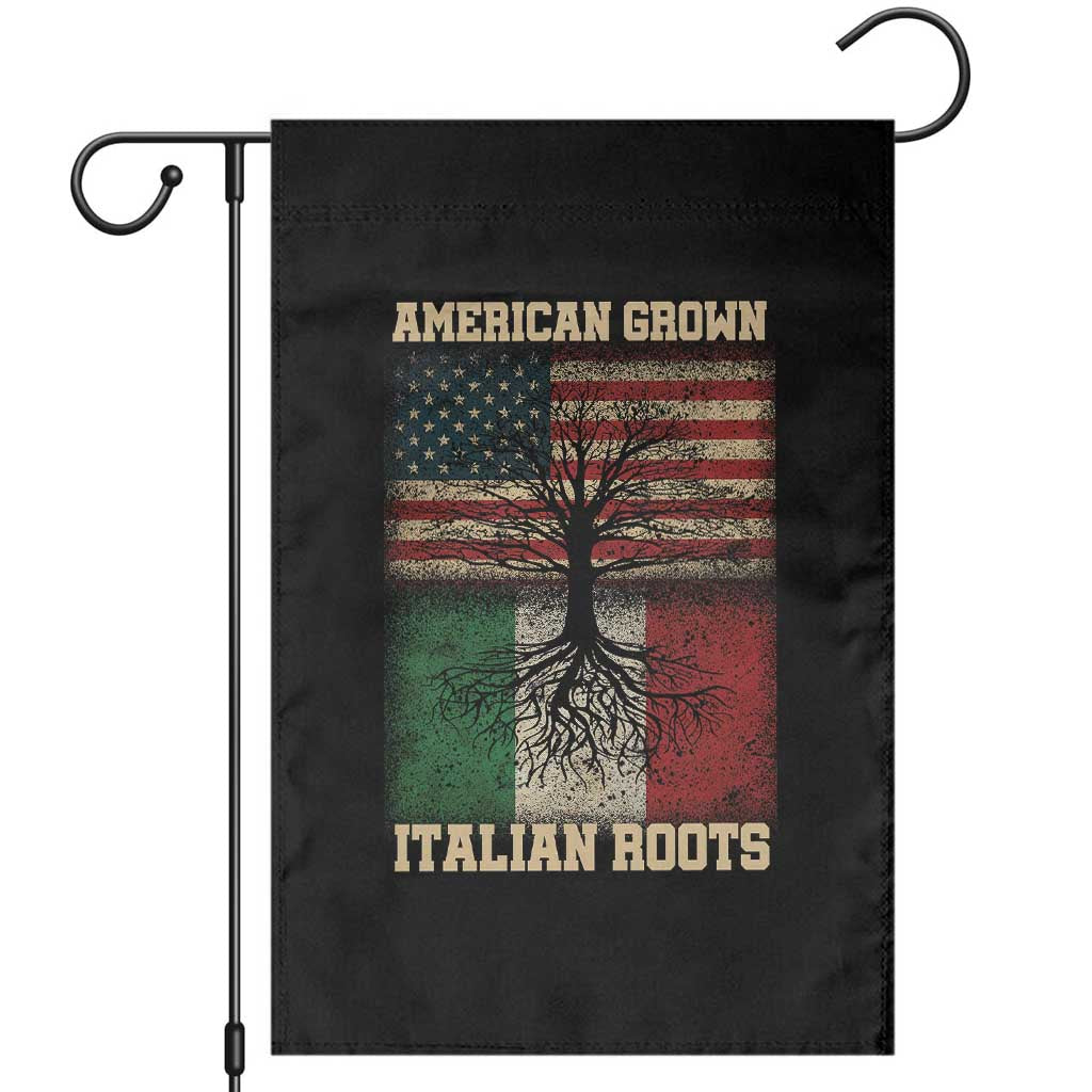 American Grown Italian Roots Garden Flag USA Italy Flag Family Tree Italian - Wonder Print Shop