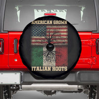American Grown Italian Roots Spare Tire Cover USA Italy Flag Family Tree Italian - Wonder Print Shop