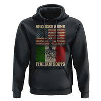 American Grown Italian Roots Hoodie USA Italy Flag Family Tree Italian - Wonder Print Shop