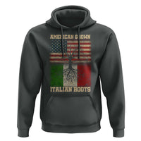 American Grown Italian Roots Hoodie USA Italy Flag Family Tree Italian - Wonder Print Shop