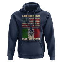 American Grown Italian Roots Hoodie USA Italy Flag Family Tree Italian - Wonder Print Shop