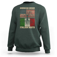 American Grown Italian Roots Sweatshirt USA Italy Flag Family Tree Italian - Wonder Print Shop