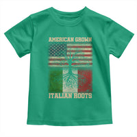 American Grown Italian Roots Toddler T Shirt USA Italy Flag Family Tree Italian - Wonder Print Shop