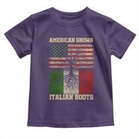 American Grown Italian Roots Toddler T Shirt USA Italy Flag Family Tree Italian - Wonder Print Shop