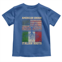 American Grown Italian Roots Toddler T Shirt USA Italy Flag Family Tree Italian - Wonder Print Shop