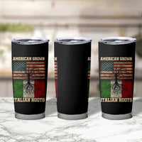 American Grown Italian Roots Tumbler Cup USA Italy Flag Family Tree Italian - Wonder Print Shop