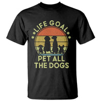 Life Goal Pet All The Dogs T Shirt Retro Funny Dog Lover Gift - Wonder Print Shop