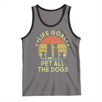 Life Goal Pet All The Dogs Tank Top Retro Funny Dog Lover Gift - Wonder Print Shop