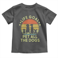 Life Goal Pet All The Dogs Toddler T Shirt Retro Funny Dog Lover Gift - Wonder Print Shop